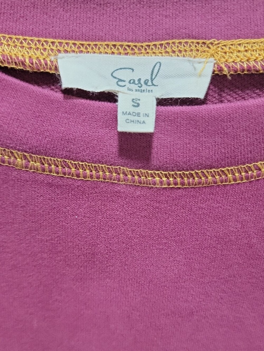 easel Patchwork-Sleeve Pullover Top - Picture 8 of 9